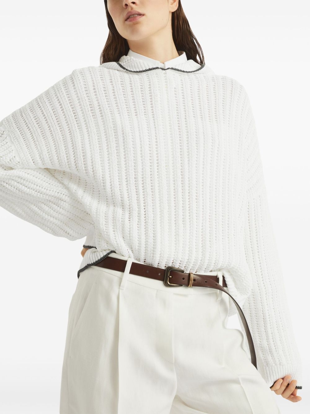 Monili-embellished jumper - 6