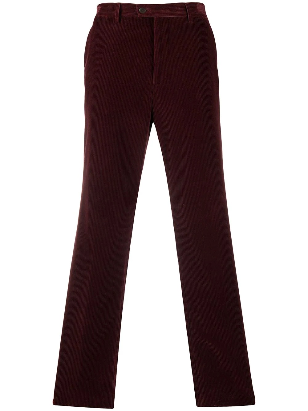 corduroy straight-leg trousers - 1