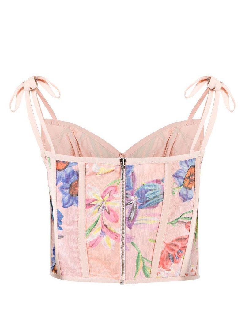 PatBO Iris bead-embellished beach top outlook