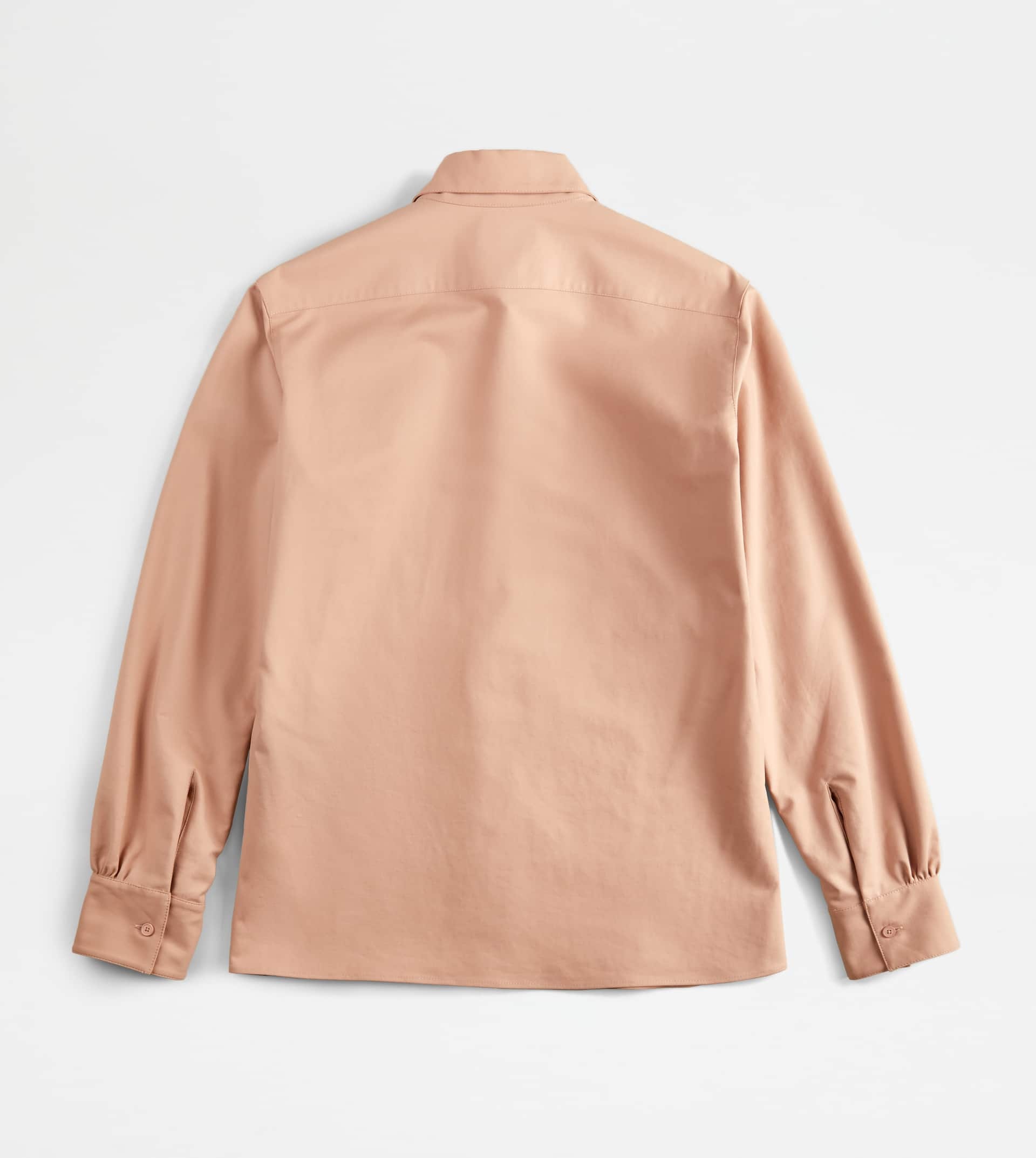 SHIRT IN STRETCH COTTON - BEIGE - 5