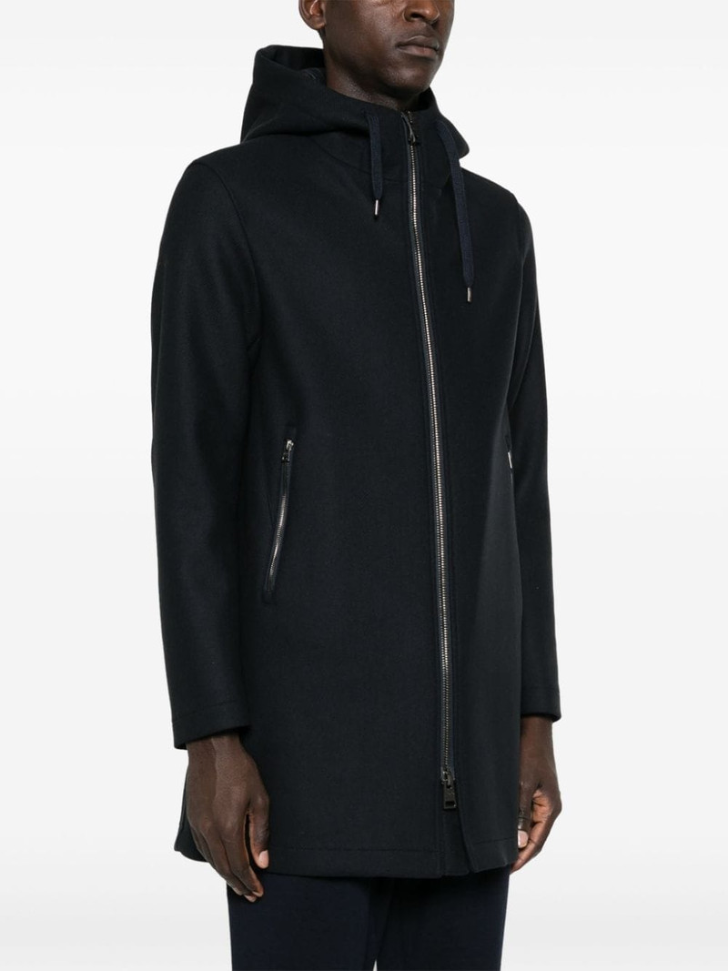 logo-plaque hooded coat 3