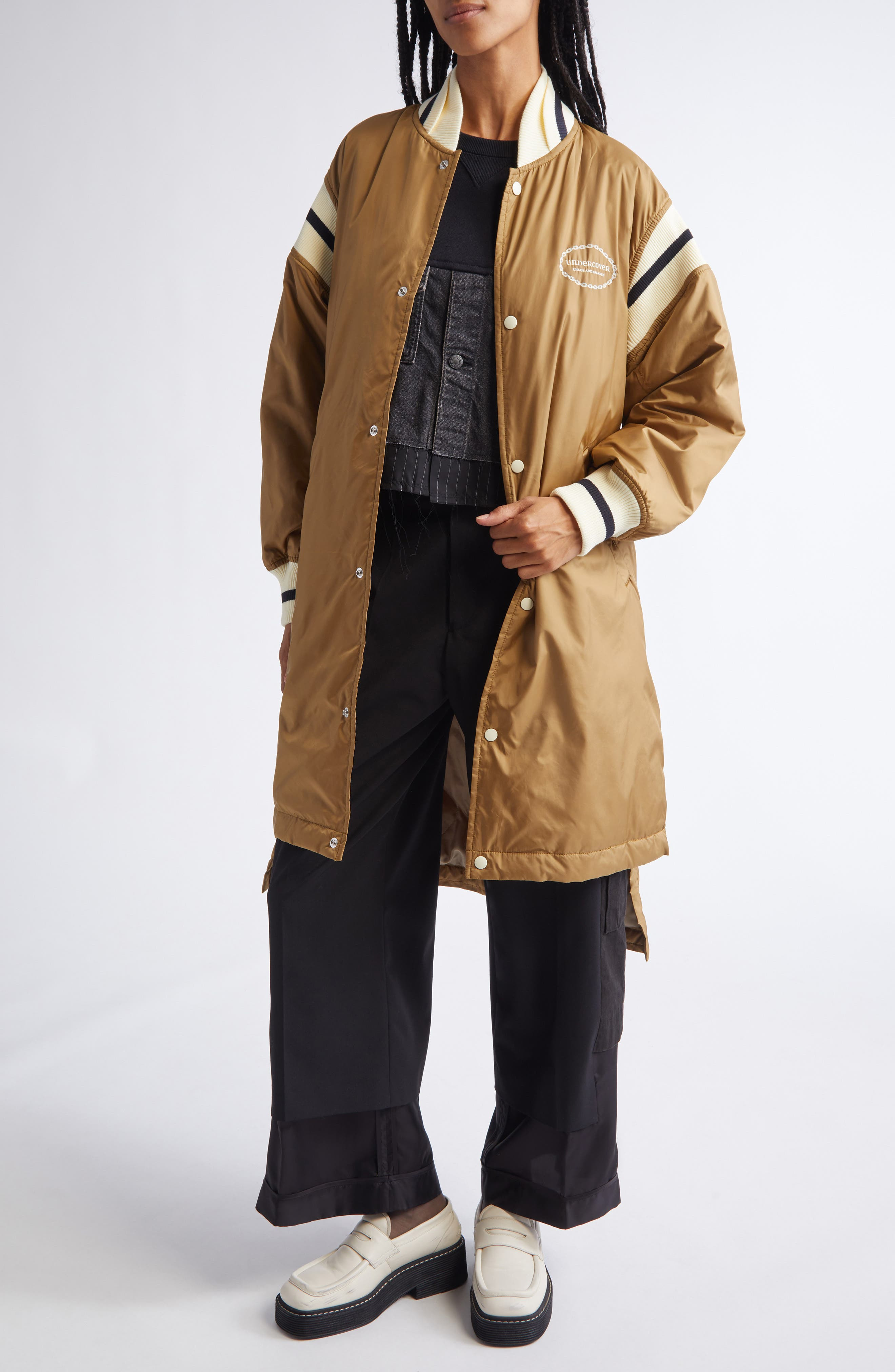 Undercover Varsity Insulated Coat in Beige at Nordstrom - 2