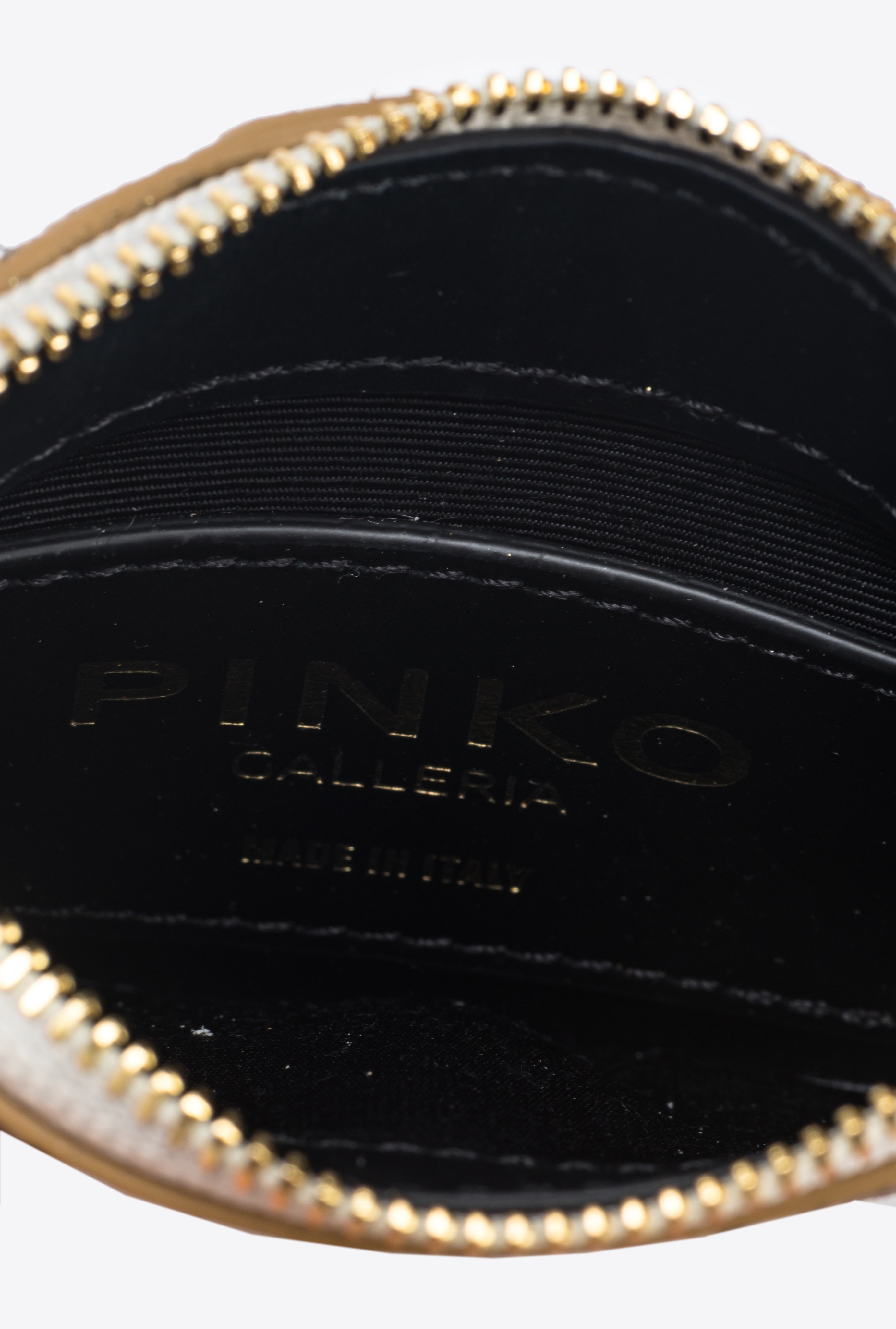 PINKO GALLERIA CARD HOLDER IN LAMINATED REPTILE-PRINT LEATHER - 6