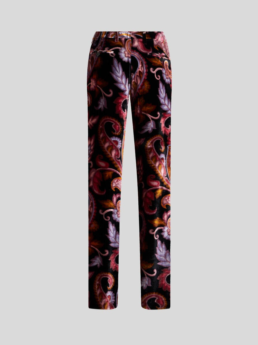 PAISLEY VELVET TROUSERS - 6
