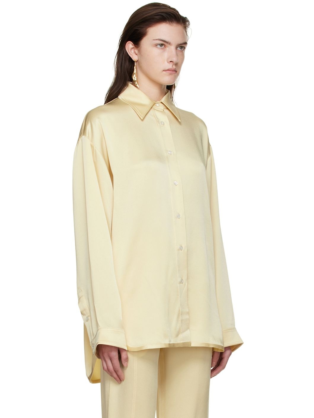 Beige Acetate Shirt - 2