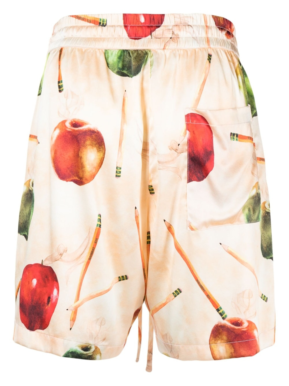 FRUIT-PRINT SILK SHORTS - 2