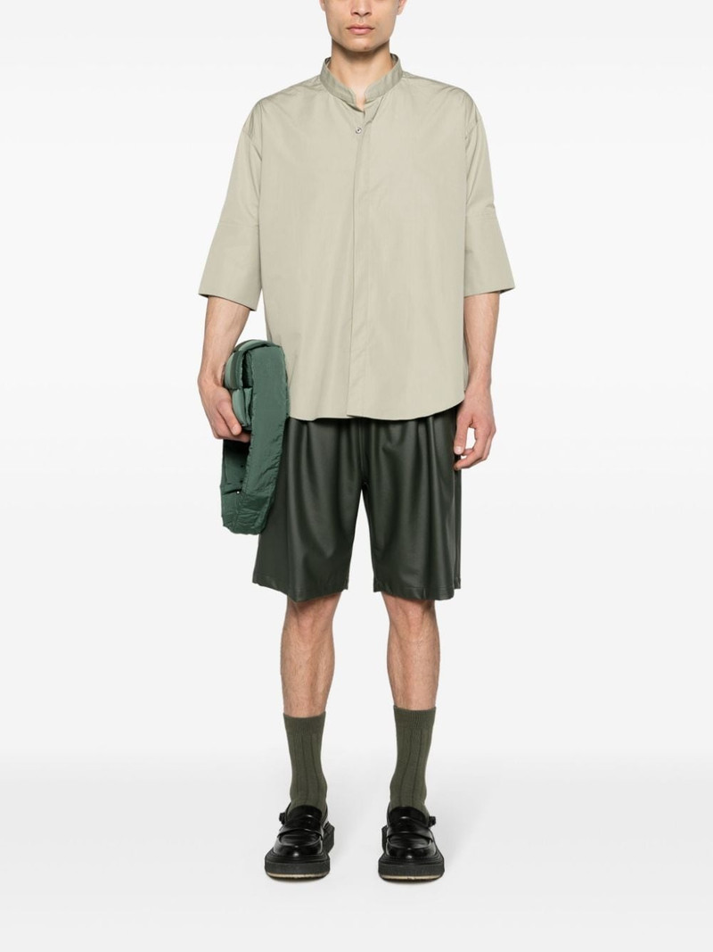 AMI Paris band-collar cotton shirt outlook