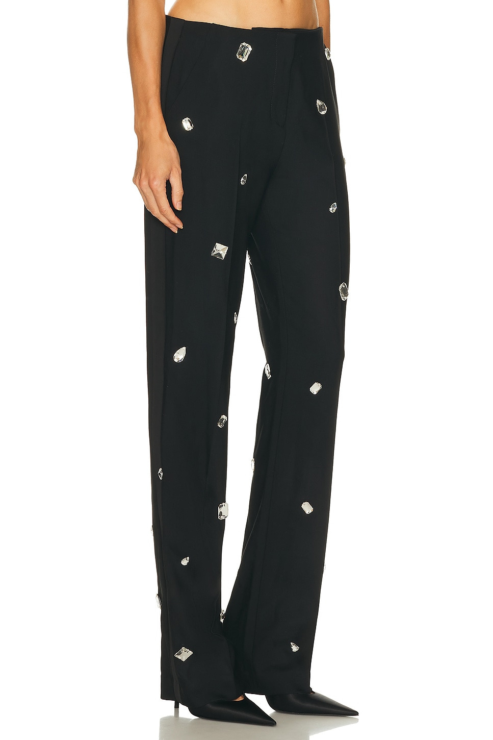 All Over Crystal Embroidered Trouser - 2