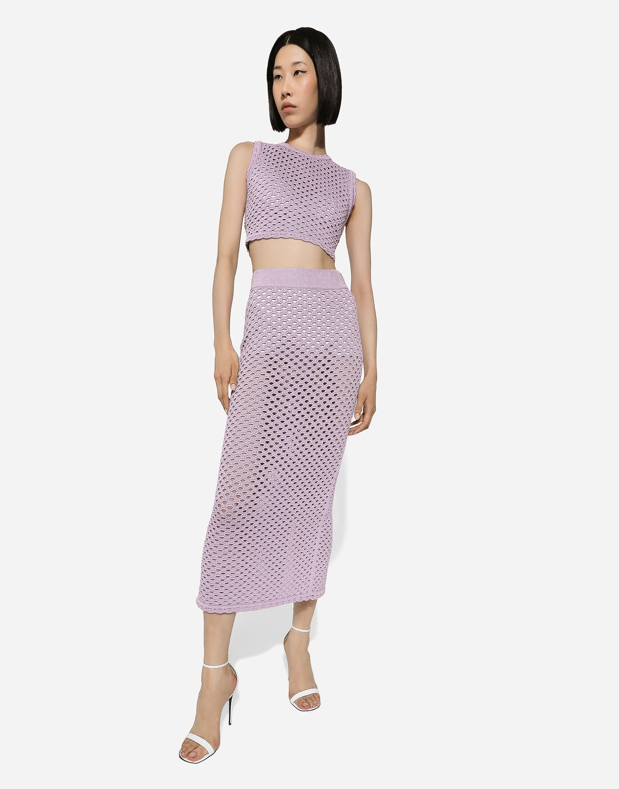 Long crochet pencil skirt - 5