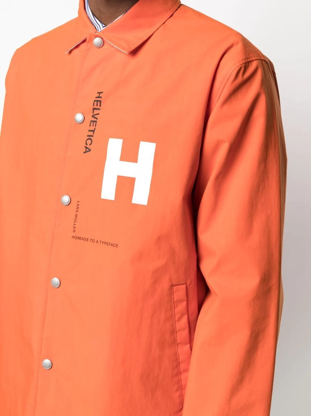 logo-detail shirt jacket - 5