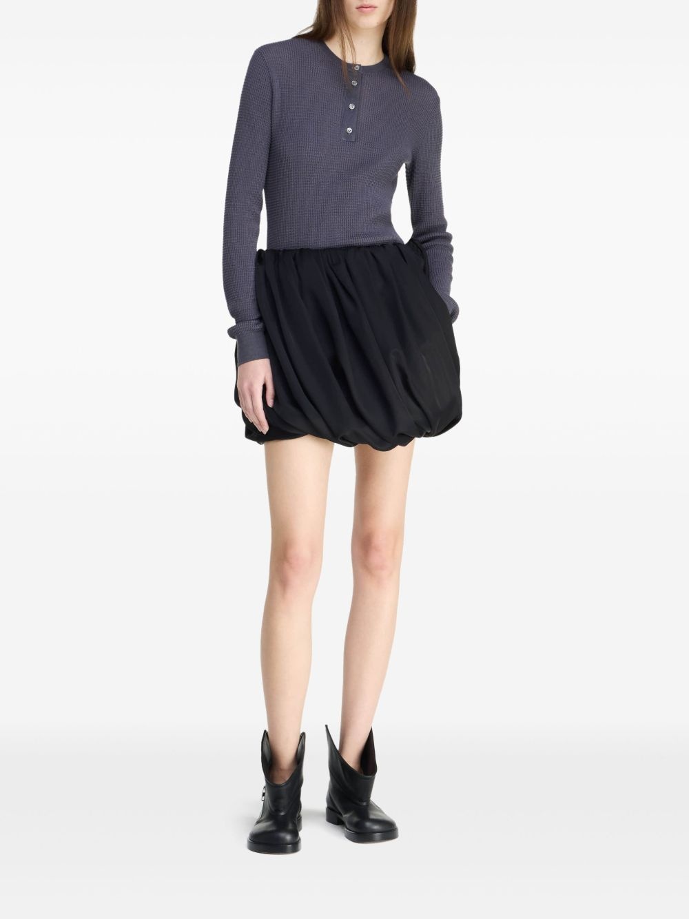 rolled-hem mini skirt - 2