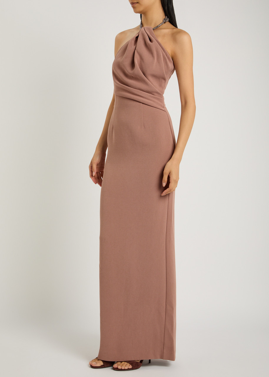 Solace London Riva Draped Crepe Gown - 2