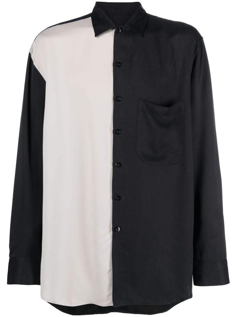 two-tone long-sleeves shirt - 1