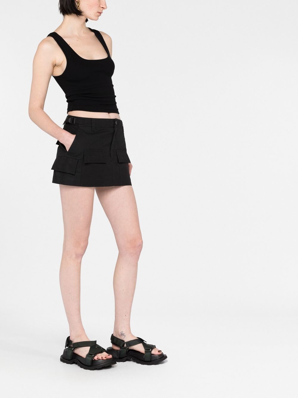 Black Sleeveless Vest Top - 4