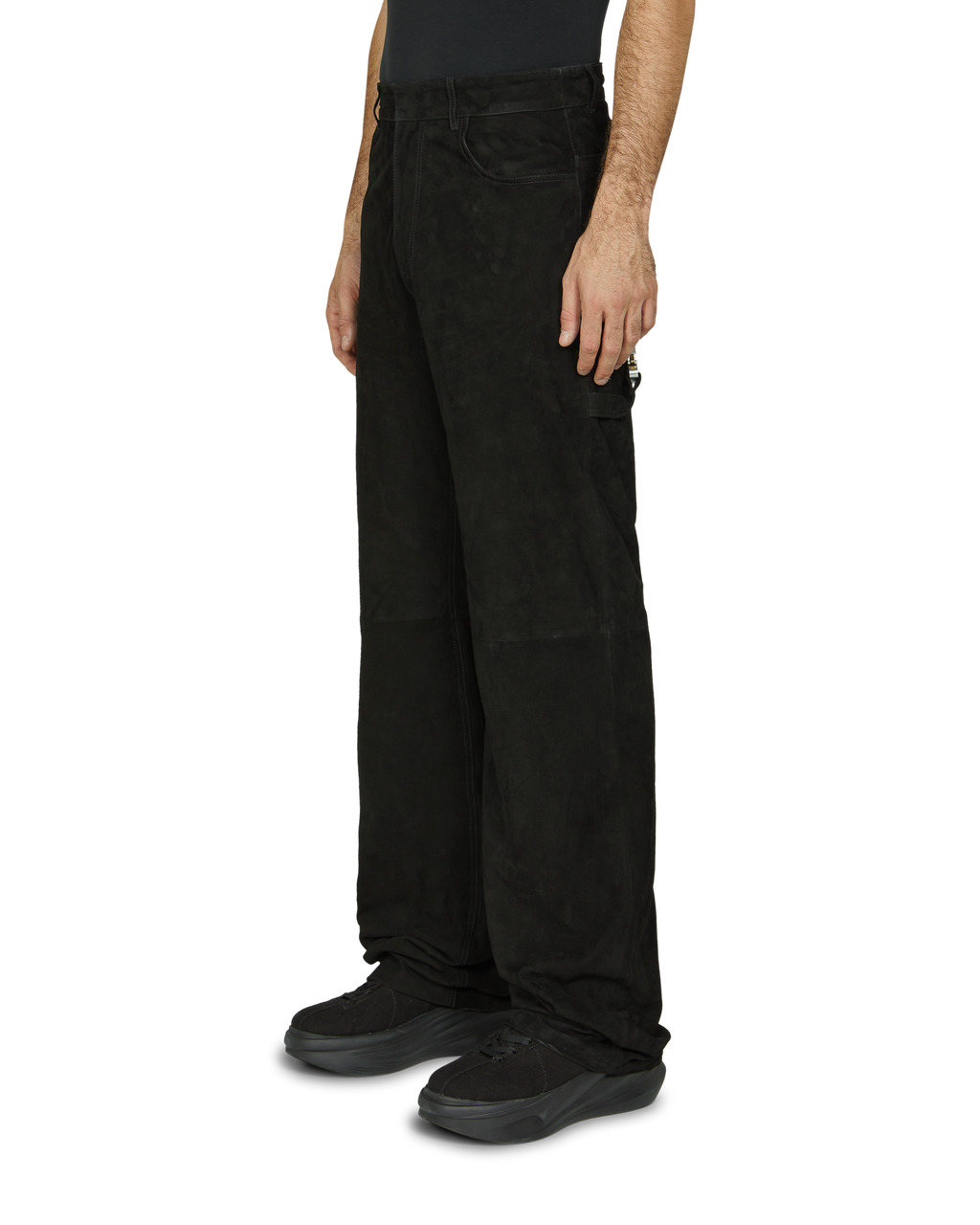 BUCKLE SUEDE CARPENTER PANT - 3