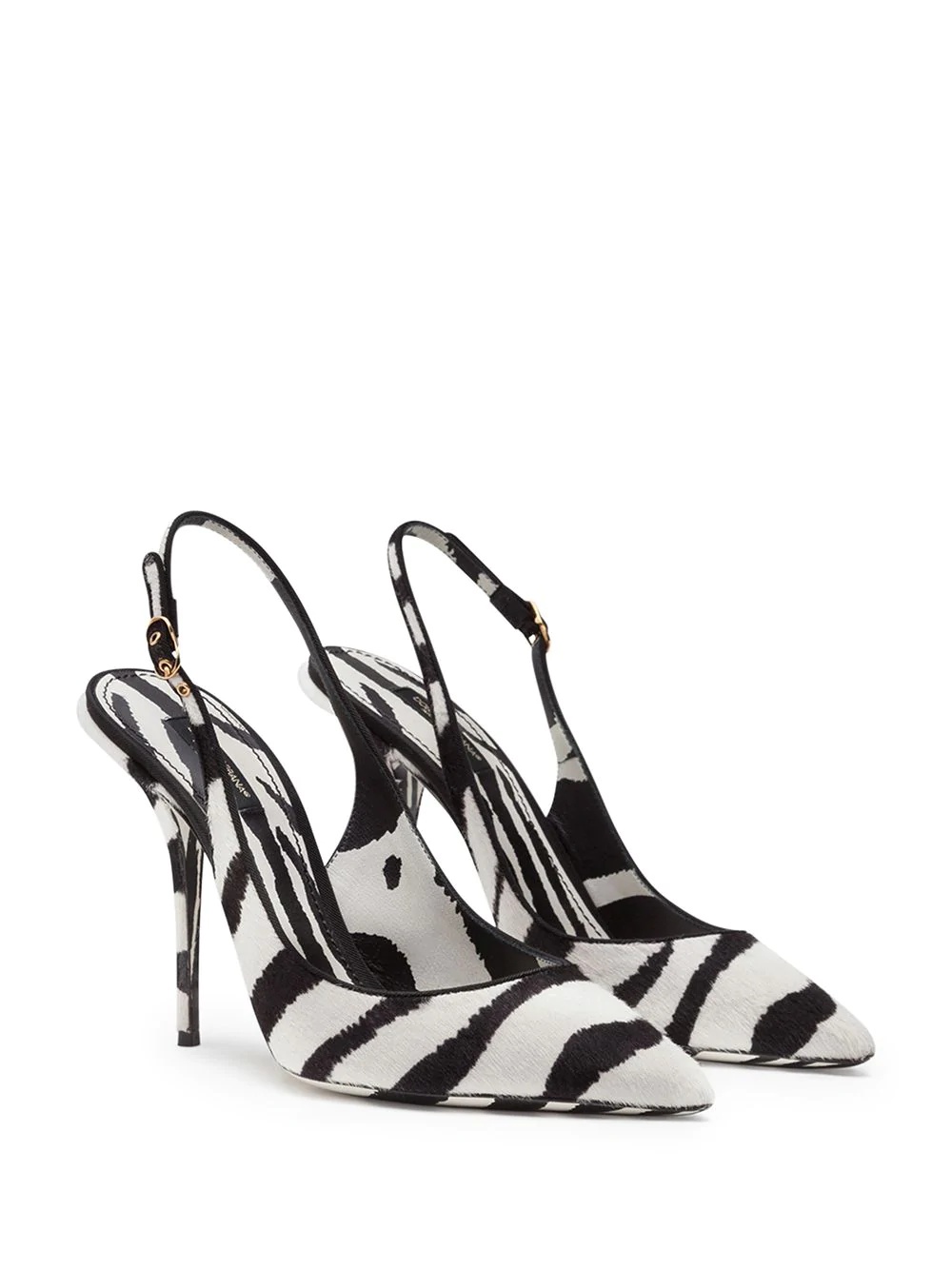 zebra-print slingback pumps - 2