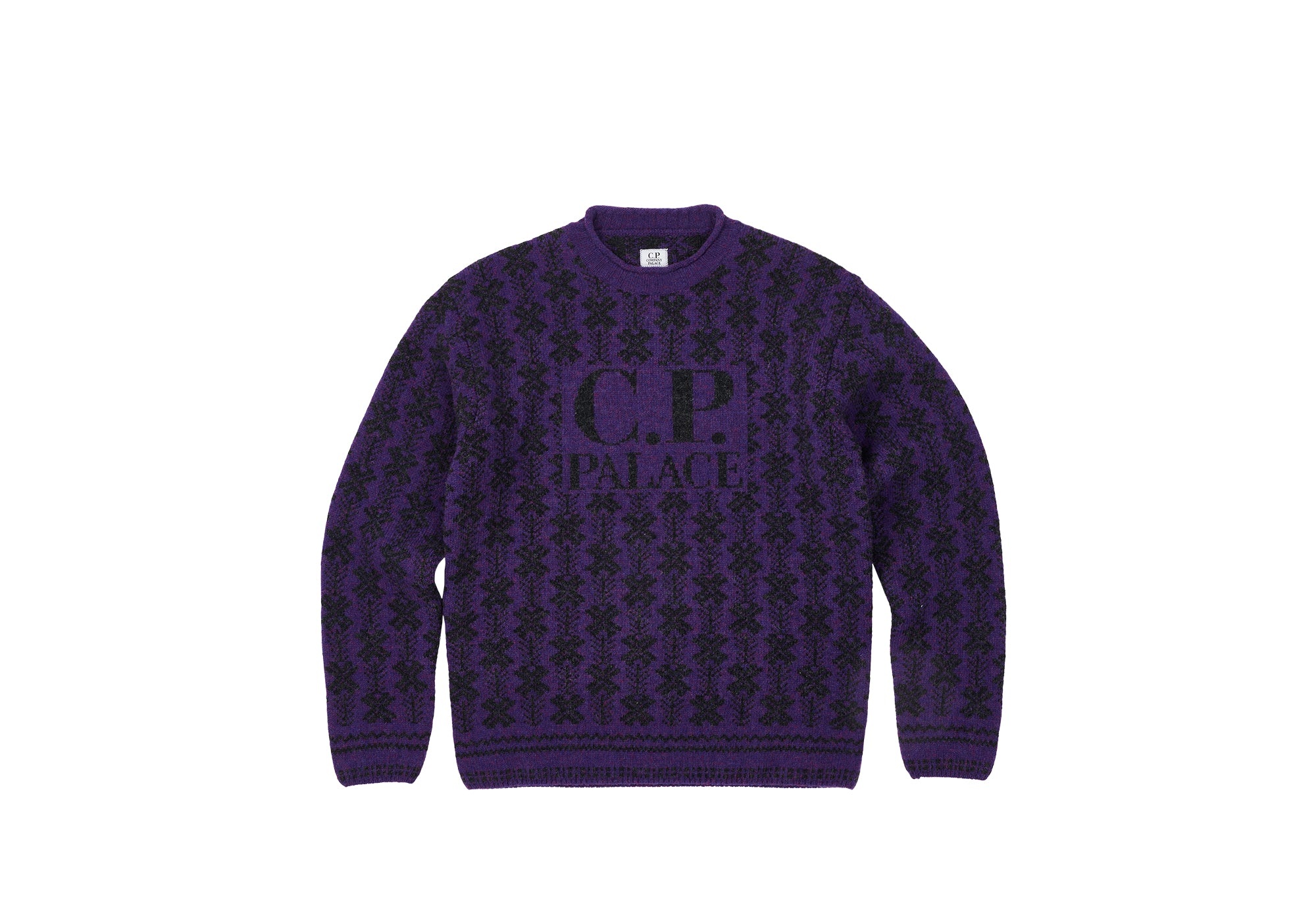 PALACE C.P. COMPANY LAMBSWOOL KNIT PURPLE - 1