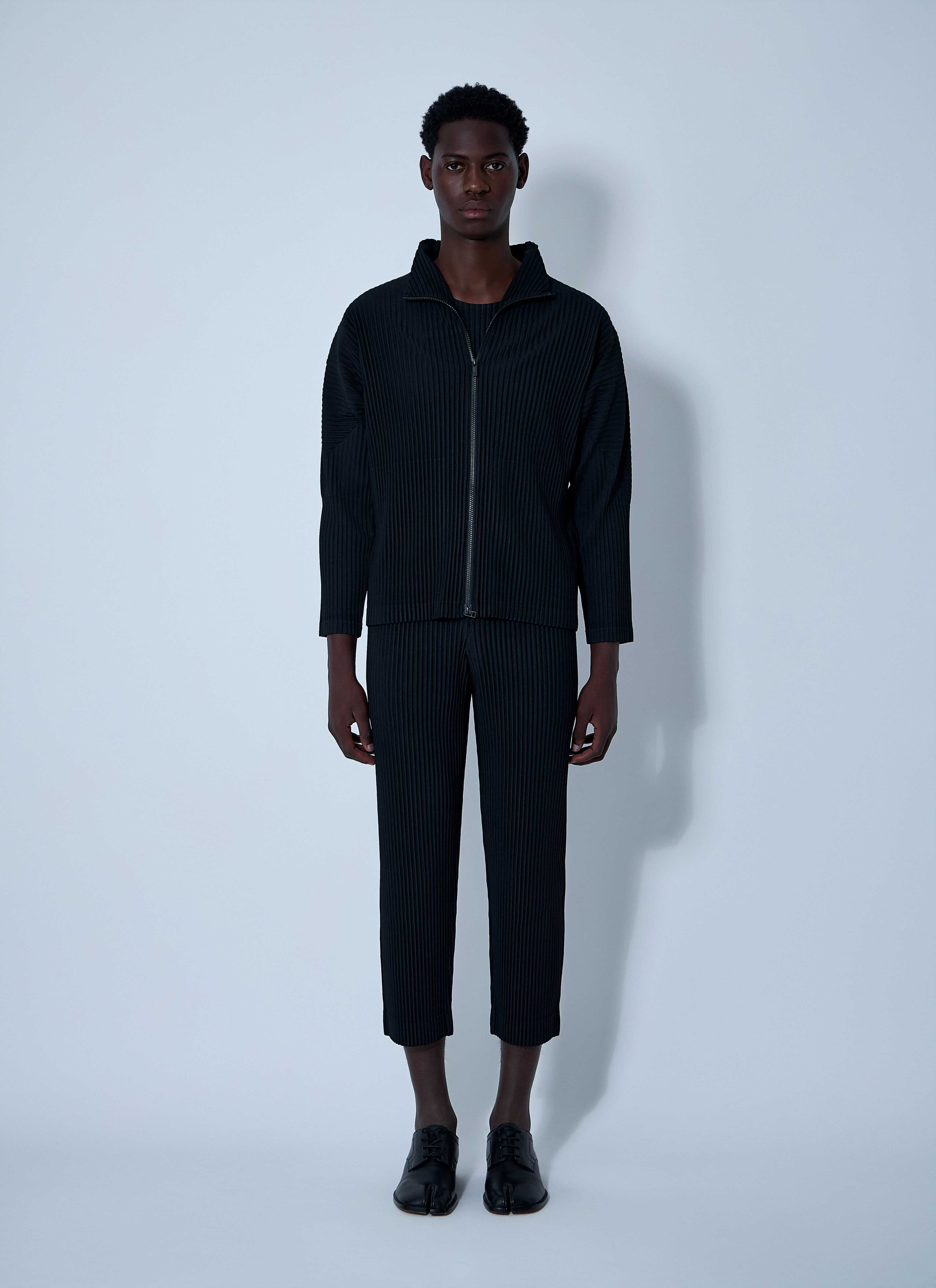 Pleated Zip-Up Jacket - 2
