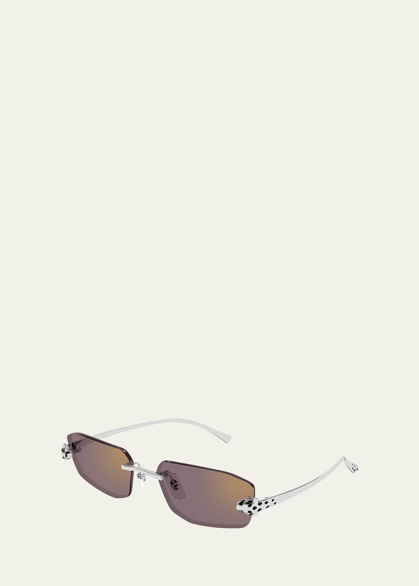 Cartier Rimless Metal Cat-Eye Sunglasses | REVERSIBLE
