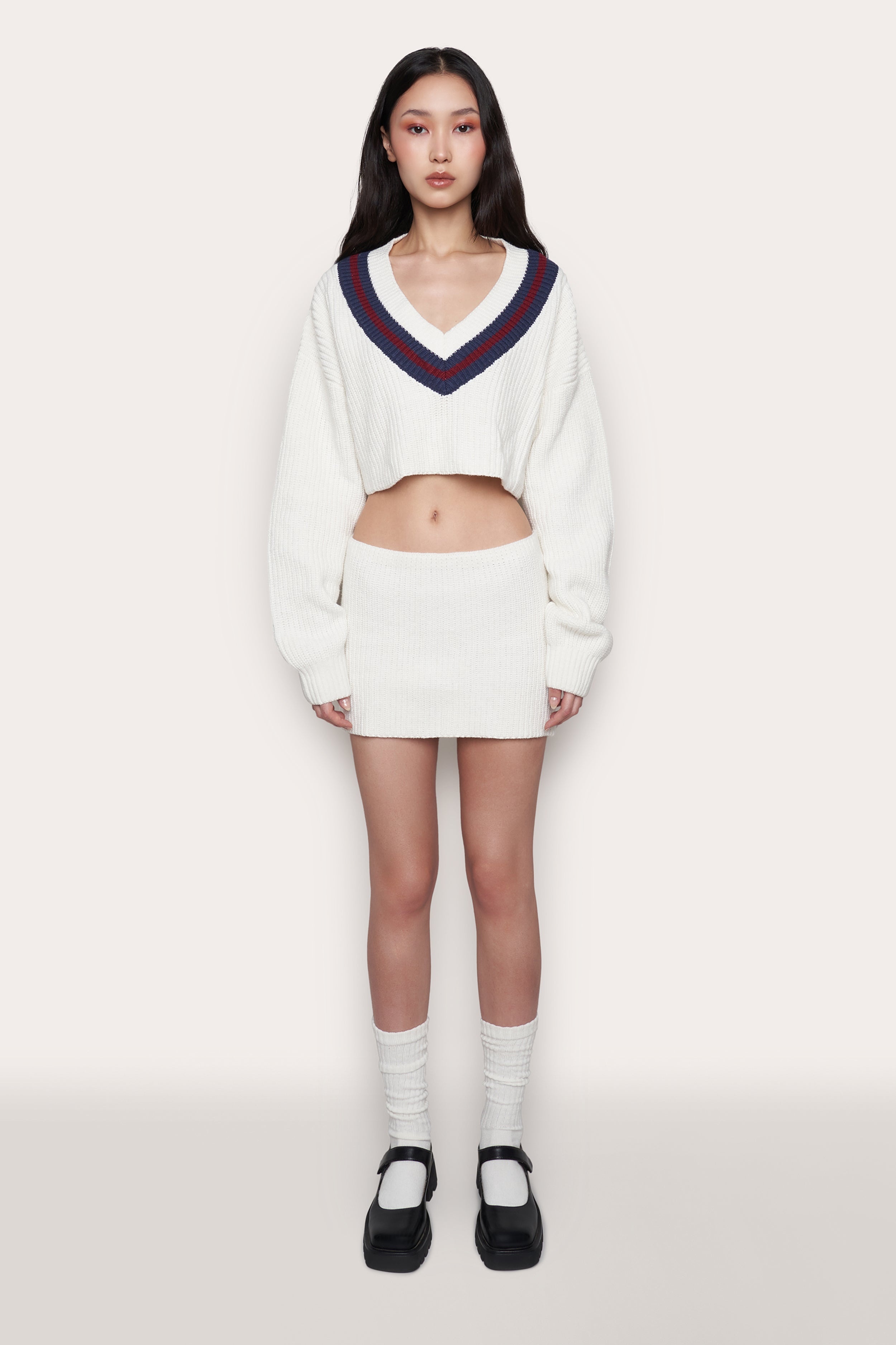 GUIZIO X CHAMPION RIB KNIT MINI SKIRT - 7