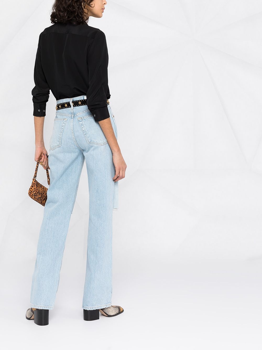 '90s high-rise loose jeans - 8