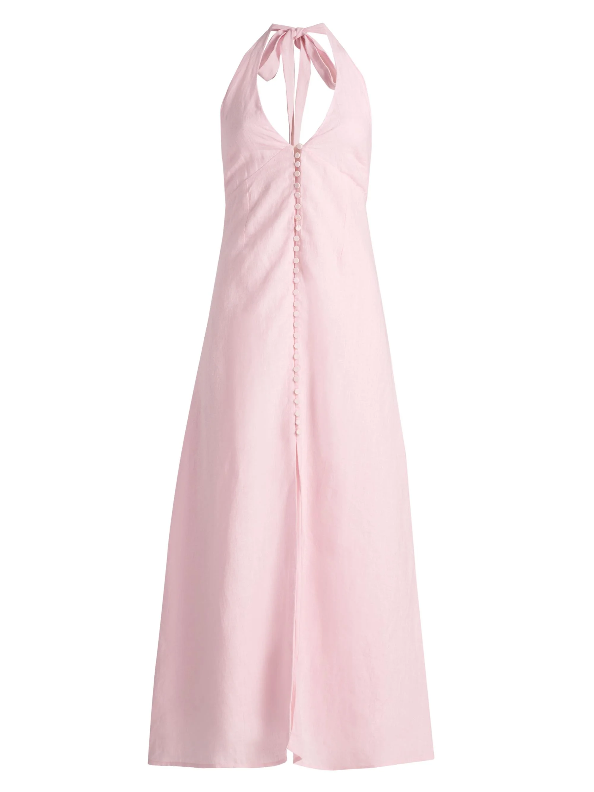 Women's Lovis Linen Button-Front Midi-Dress - Potpourri Pink - 1