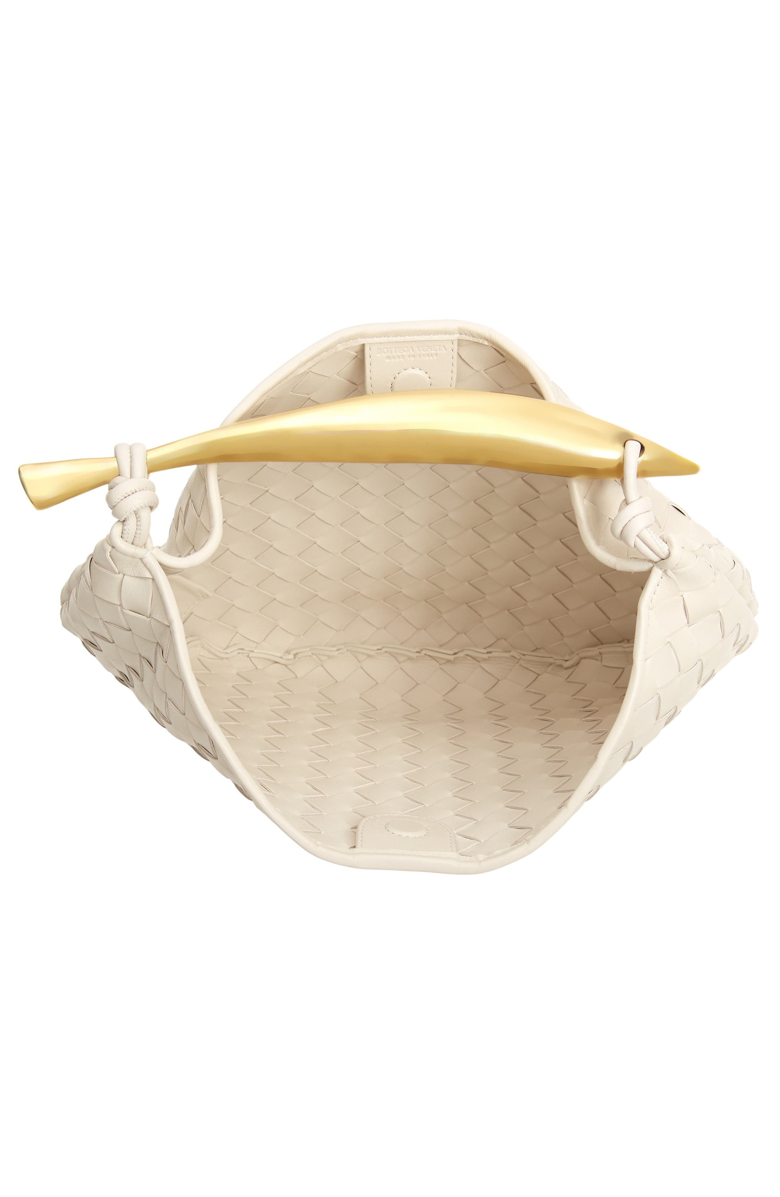 Sardine Intrecciato Leather Top Handle Bag - 5