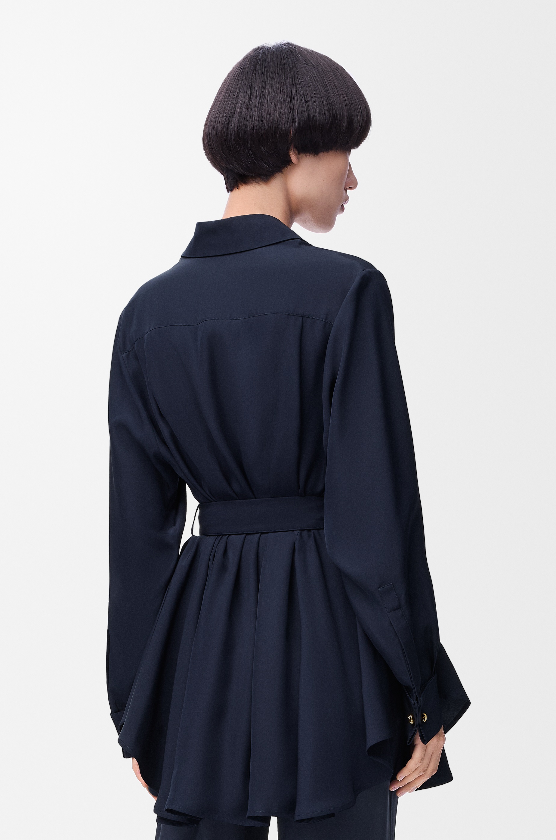 Belted blouse in silk - 3