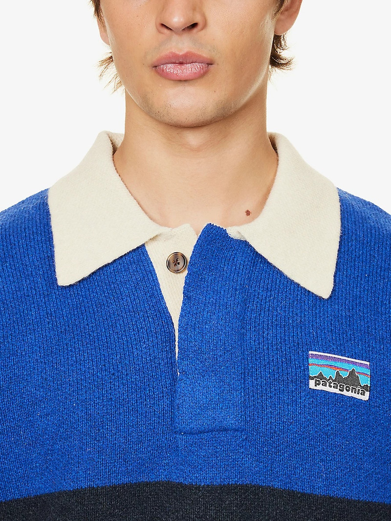 50th Anniversary striped relaxed-fit recycled-wool blend rugby shirt 5