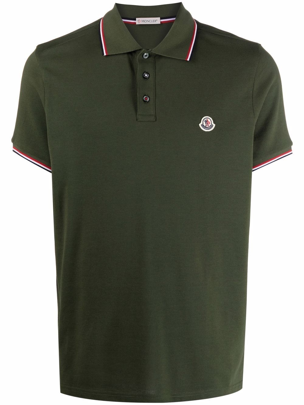 logo-patch polo shirt - 1