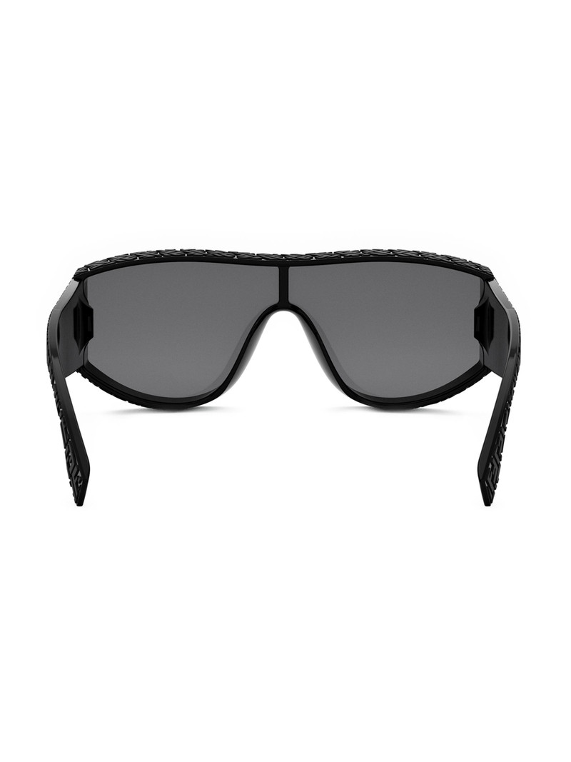 Women's Fendi Lab Mask Sunglasses - Shiny Black Smoke 6