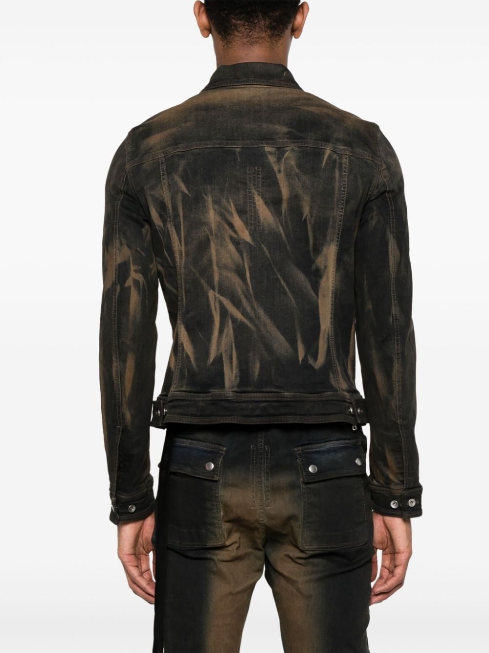 bleached-denim shirt jacket - 4