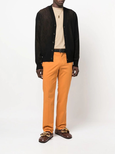 Etro cotton-blend straight-leg trousers outlook