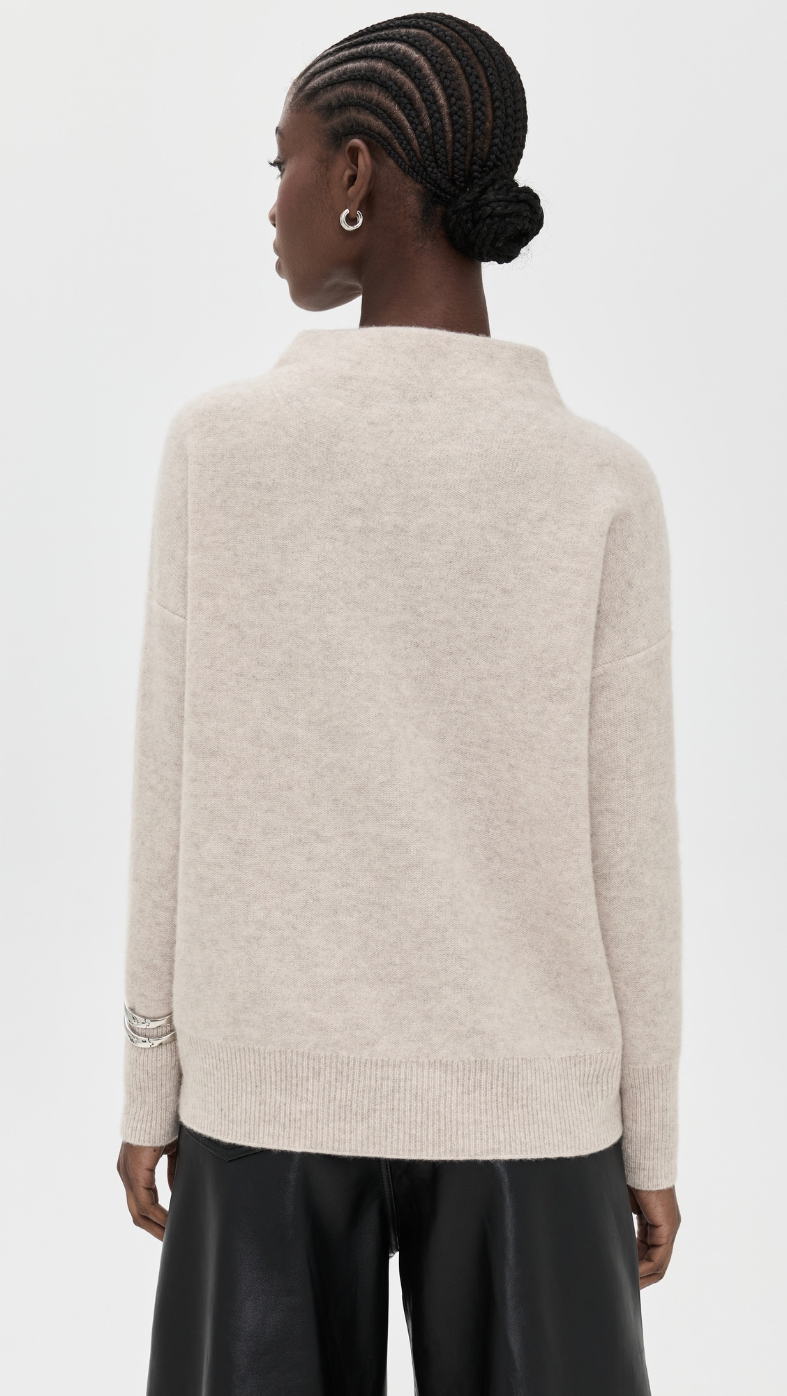 Boiled Cashmere Funnel Neck Pullover - 2