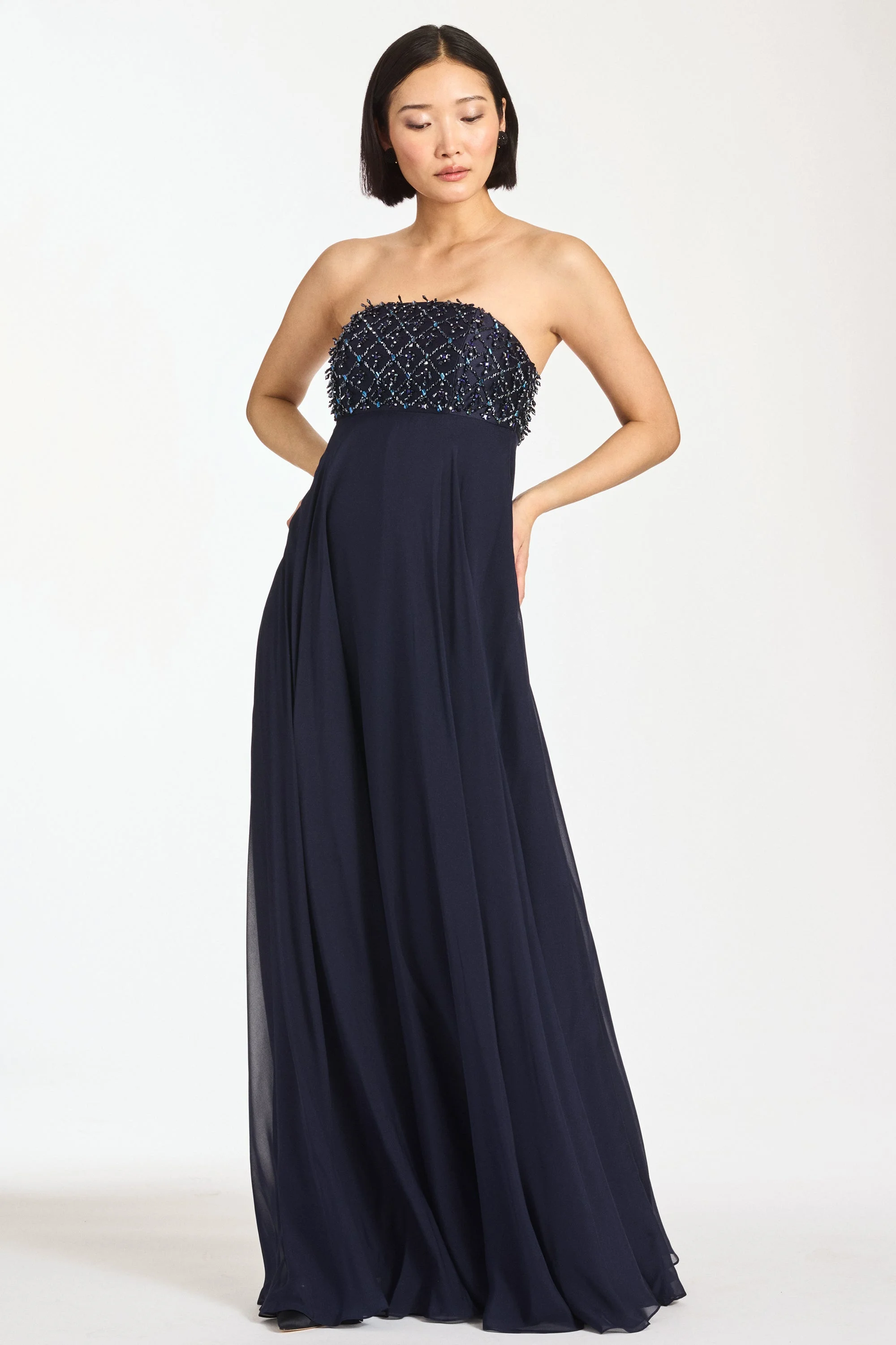 EMBELLISHED MONACO GOWN - MIDNIGHT - 1