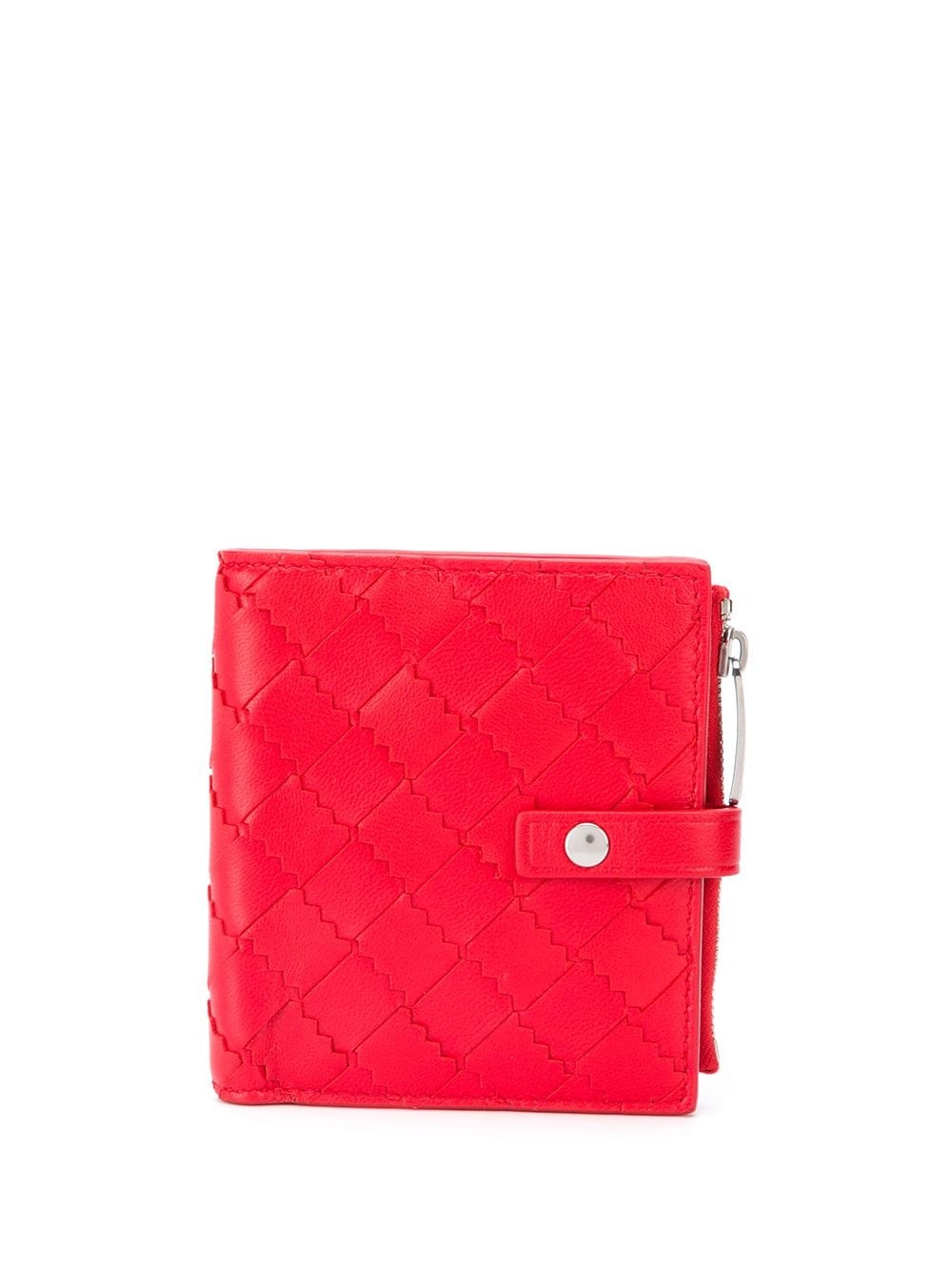 woven leather wallet - 1