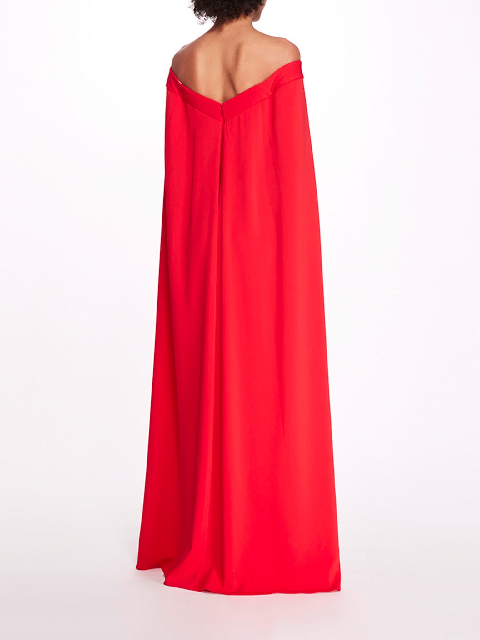 OFF SHOULDER CAPED COLUMN GOWN - 2