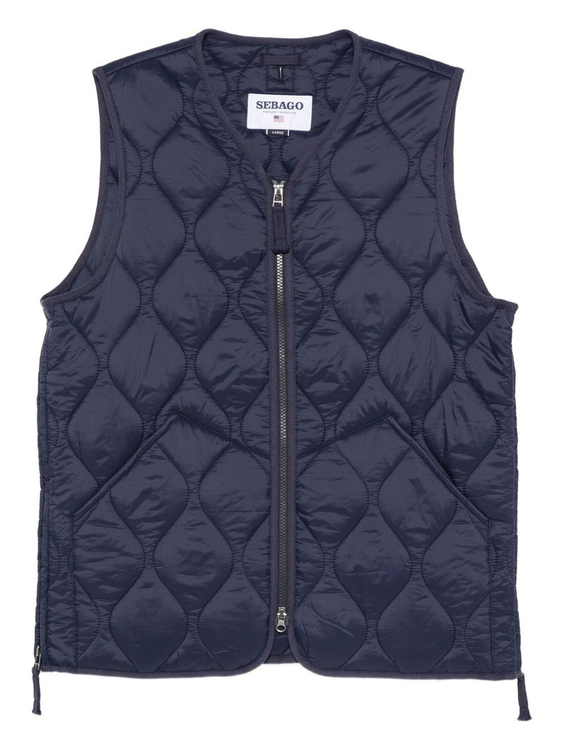 quilted zip-fastening gilet 1