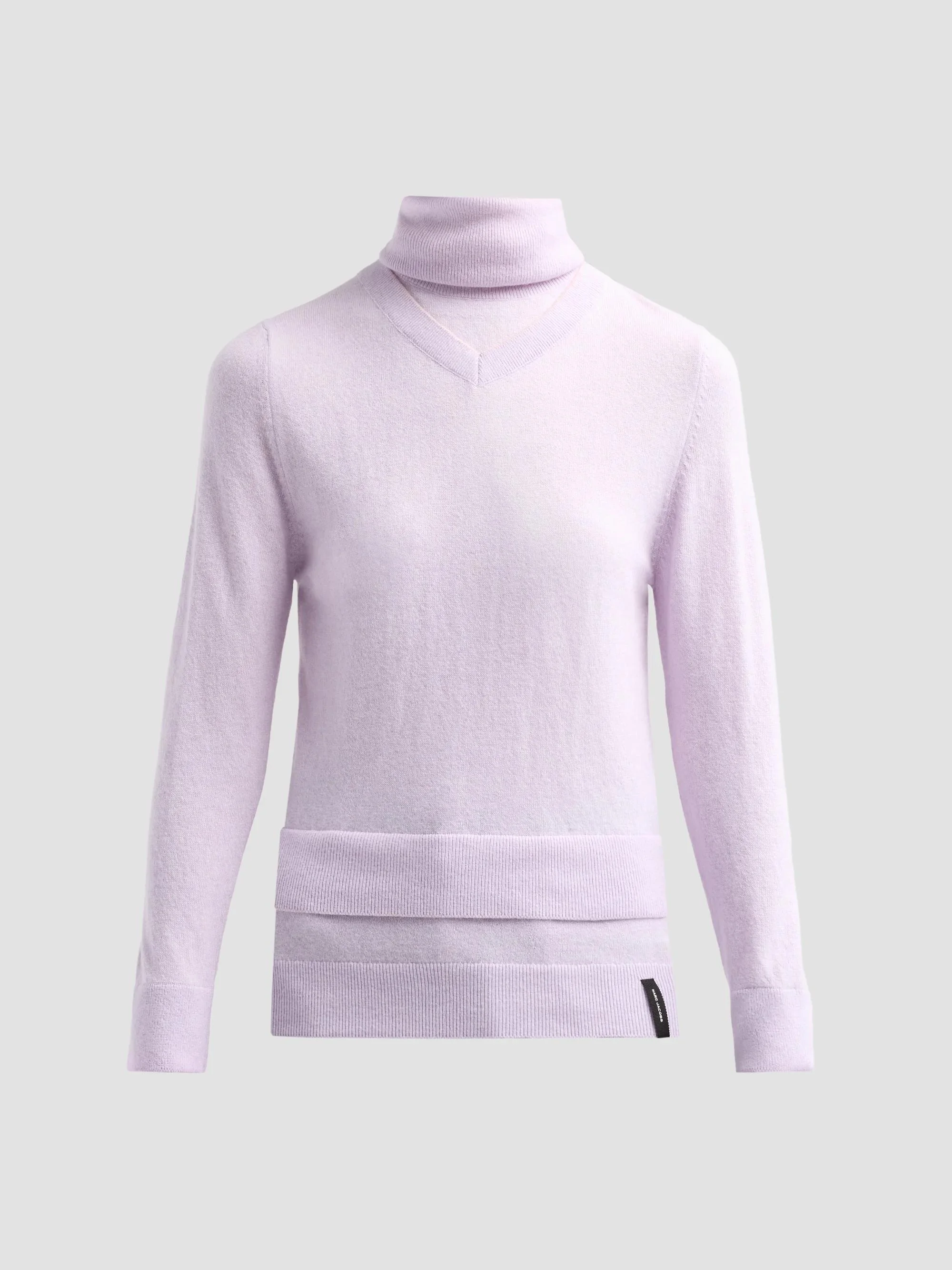 Women's Layered Turtleneck Sweater - Lilac - 1
