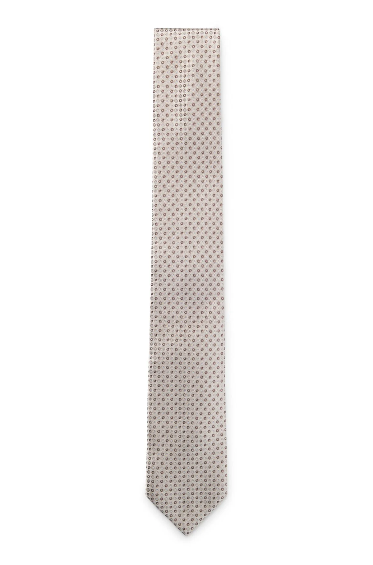 SILK-BLEND TIE WITH MICRO PATTERN - 1