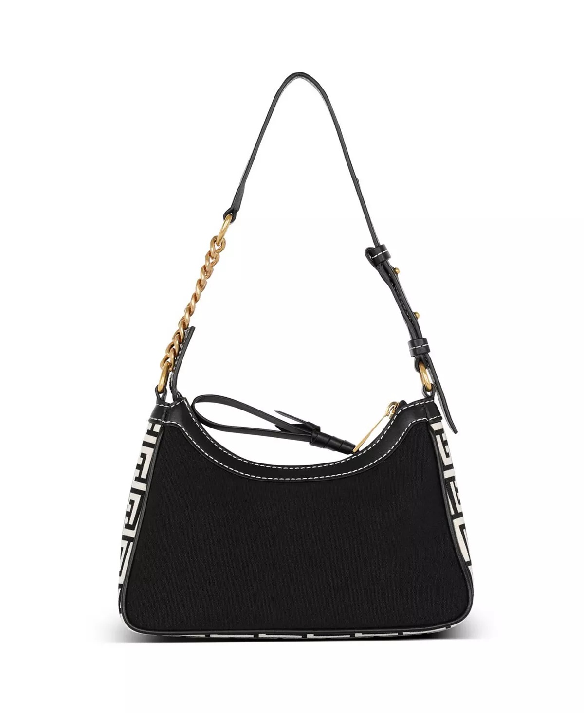 Women's B-Army Handbag in Monogrammed Canvas and Leather - 2