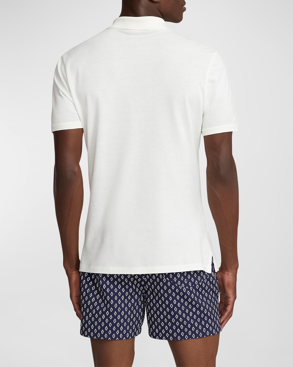 Men's Slim-Fit Cotton Silk Linen-Blend Polo Shirt - 4