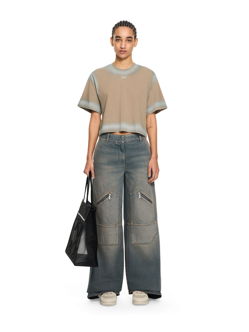 Off-White Spray Off Stamp Crop T-shirt outlook