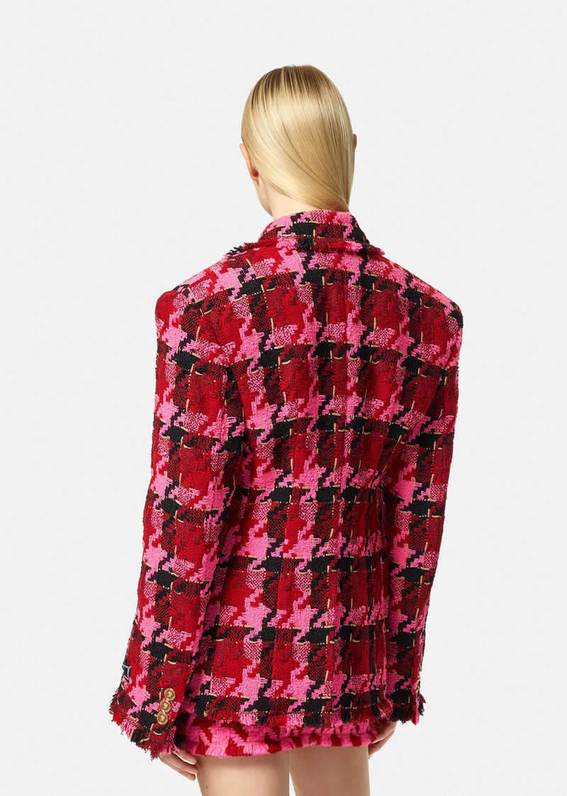 Medusa Checked Tweed Blazer 4
