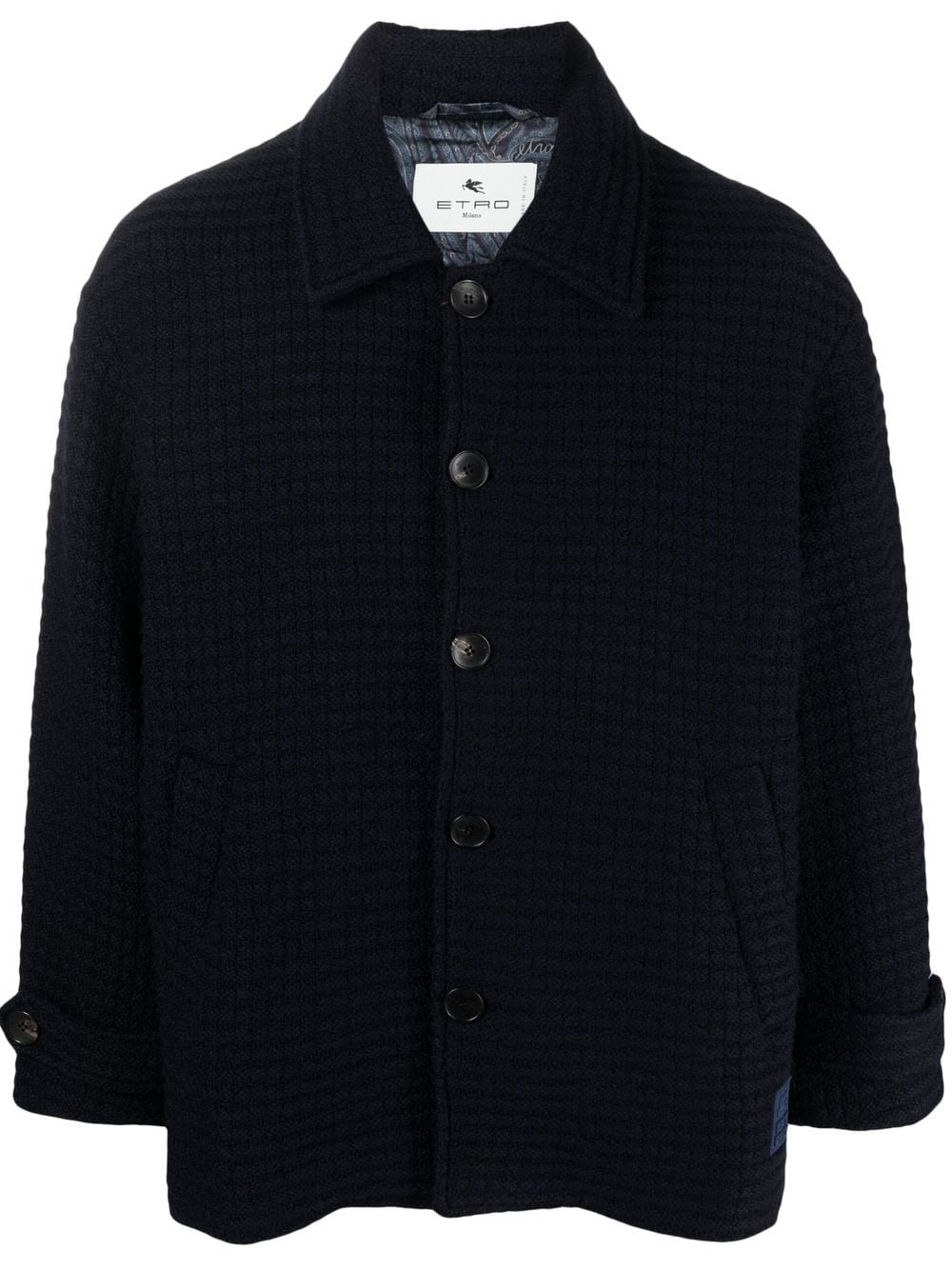 button-down knit cardigan - 1