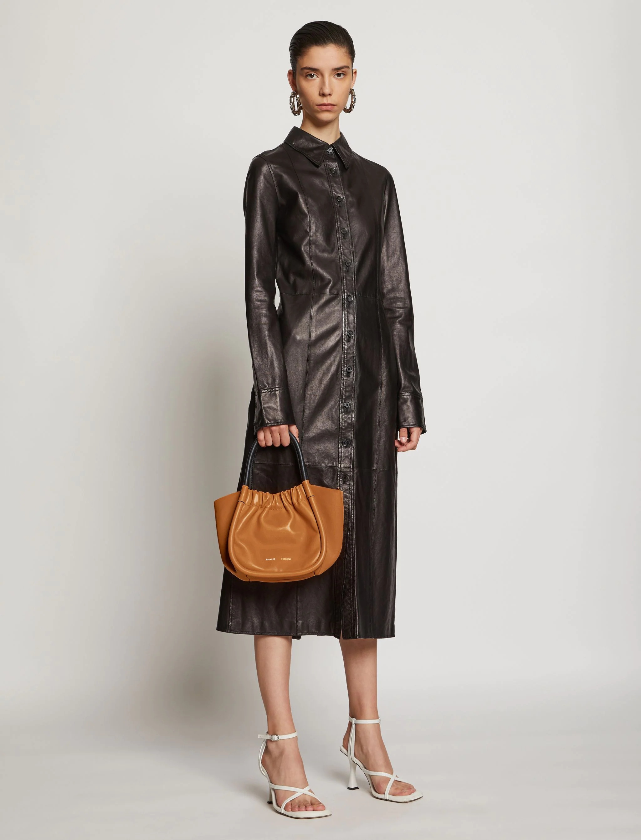 Small Ruched Crossbody Tote - 3