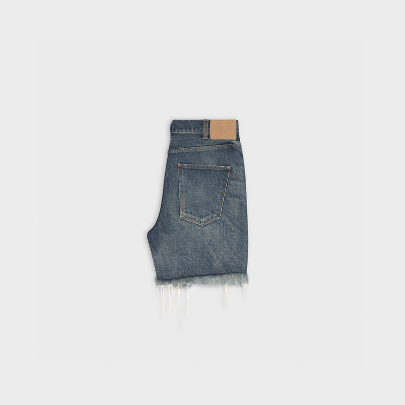CELINE BERMUDA SKATE PANTS IN DARK UNION WASH DENIM outlook