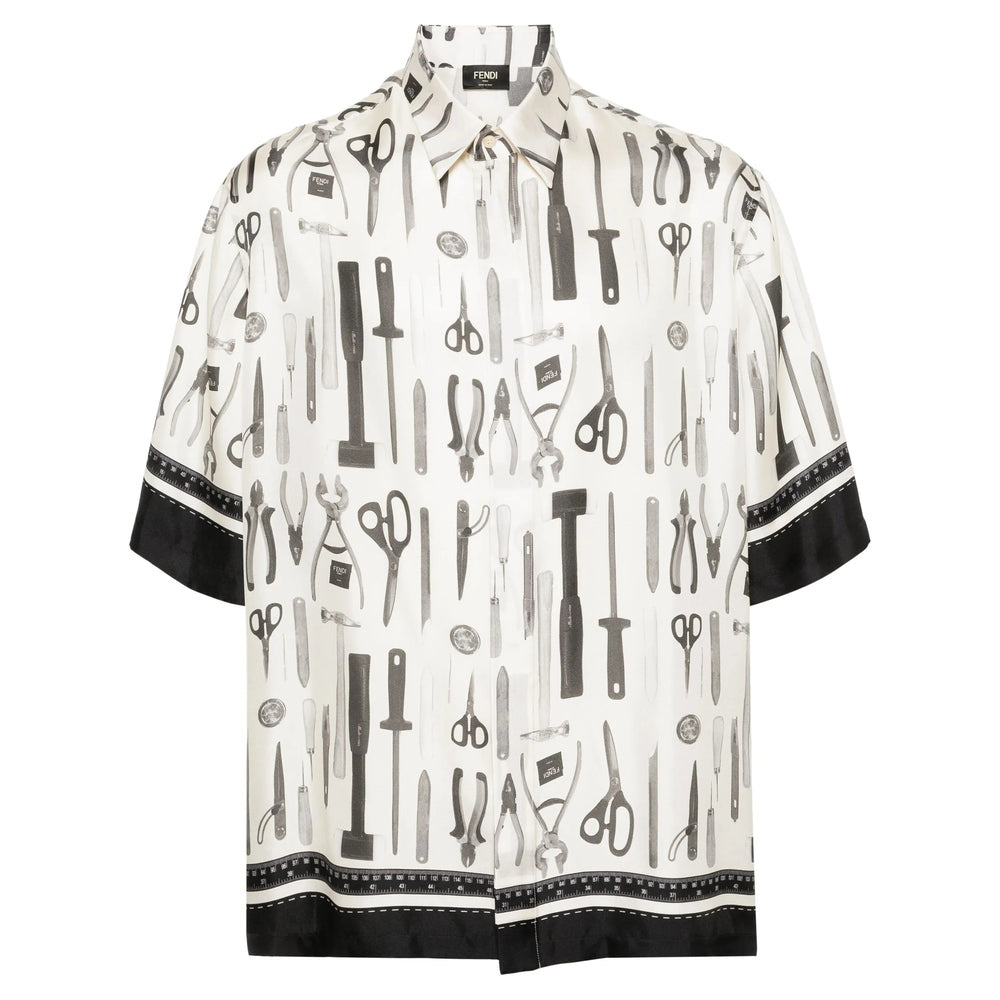 Fendi Neutrals Shirts Men - 1