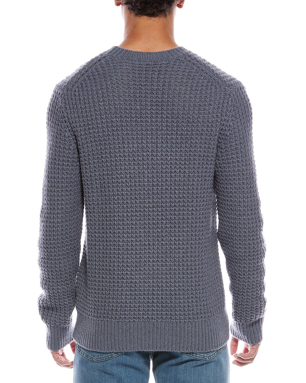 Vince Macro Waffle Wool & Cashmere-Blend Crewneck Sweater - 2