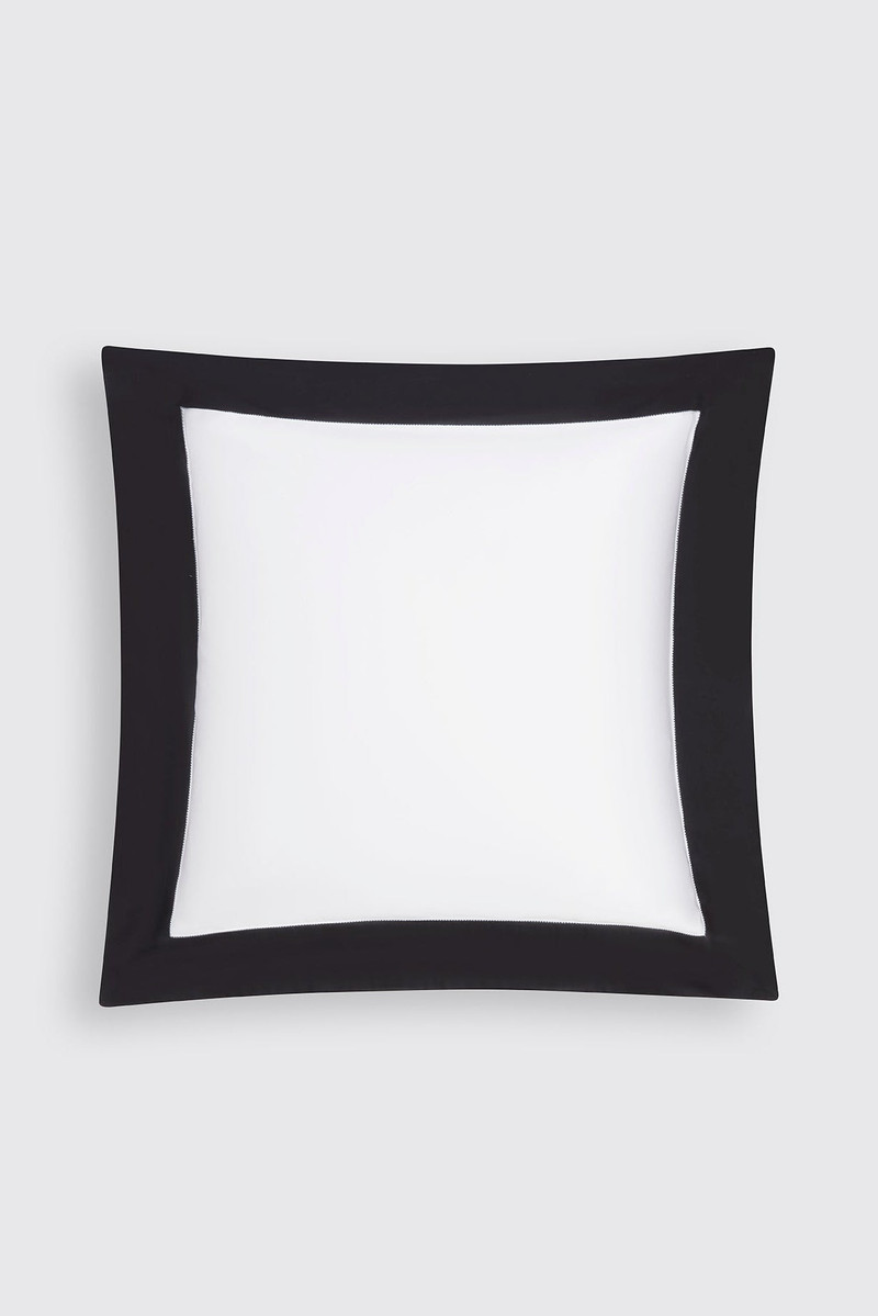 Clelia Pillow Slip in White & Black Cotton 1